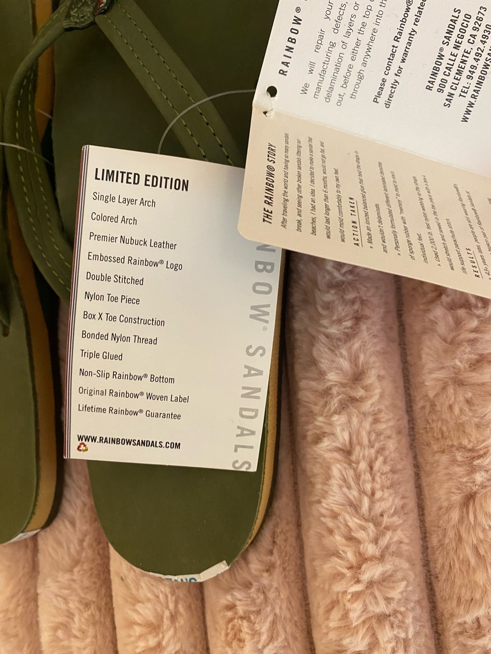 NWT | Rainbow Sandals | Limited Edition Forest Green Flip Flop | Large 7.5-8.5 - Picture 7 of 16